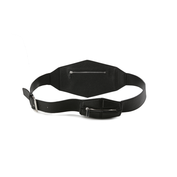 Black Pebbled Fanny Bag - immagine 3