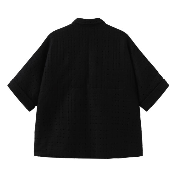 Crochet Black Padded Shirt - immagine 3