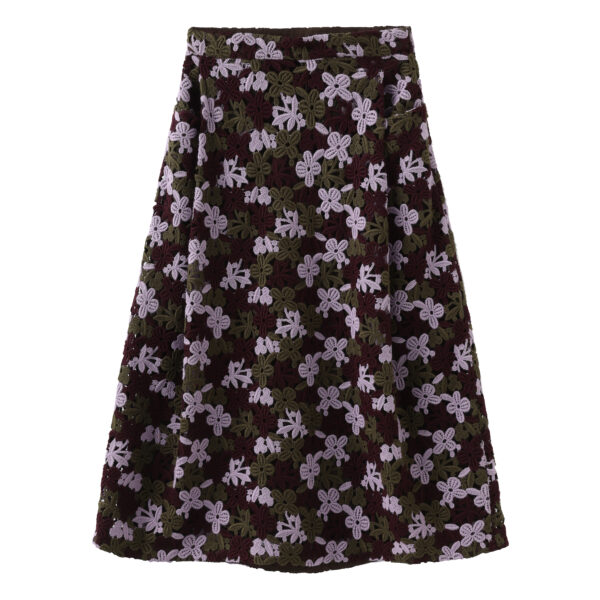 Green and Lilac Macramè Skirt - immagine 4