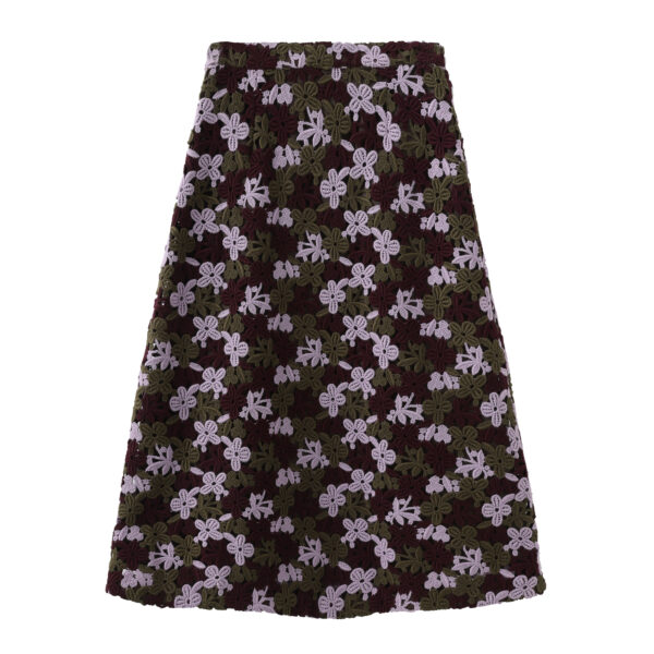 Green and Lilac Macramè Skirt - immagine 2