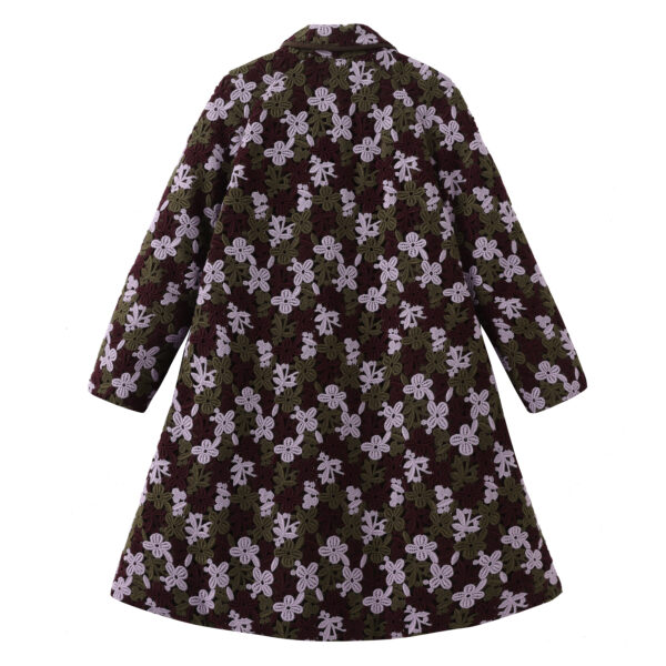 Green and Lilac A-Line Coat - immagine 2