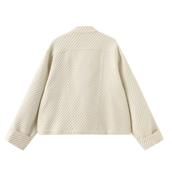 Wool White Chinese Jacket - immagine 2