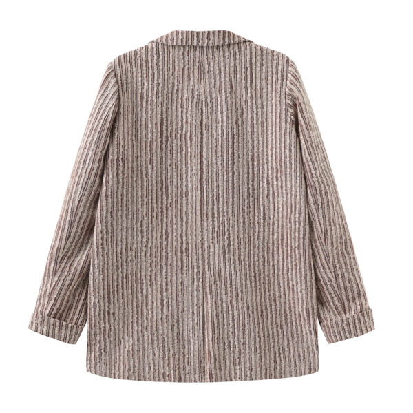 Burgundy and Wool White Relaxed Blazer - immagine 2