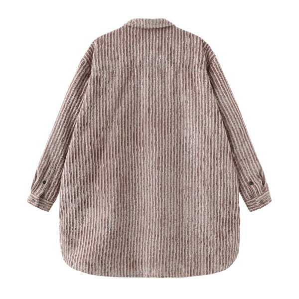 Burgundy and Wool White Over-Shirt - immagine 2