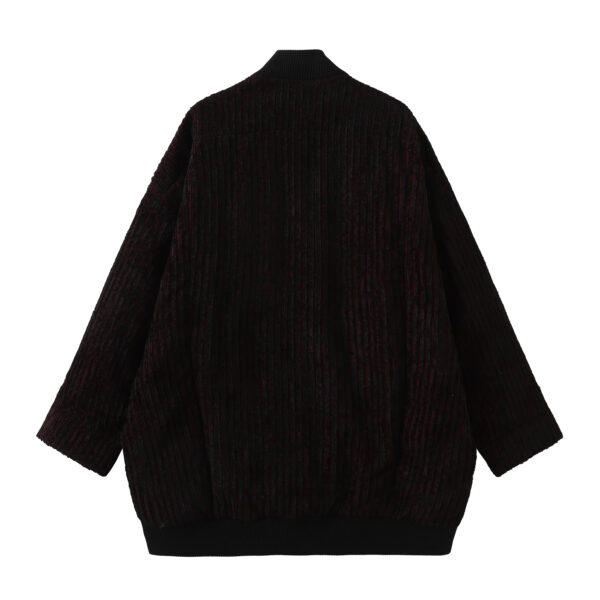Burgundy and Black Over-Size Bomber - immagine 2