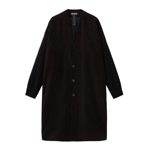 Burgundy and Black Chinese Coat - immagine 3