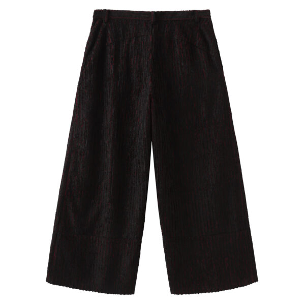Burgundy and Black Relaxed Trousers - immagine 2